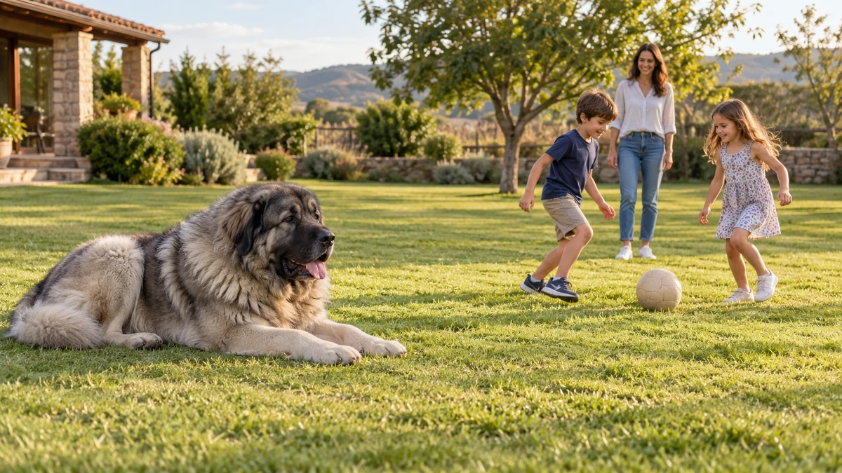 Kafkas Çoban Köpeği köpek — çocuklarla oyun