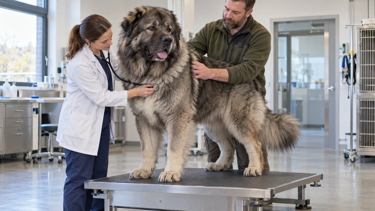 Kafkas Çoban Köpeği köpek — veteriner kontrolü